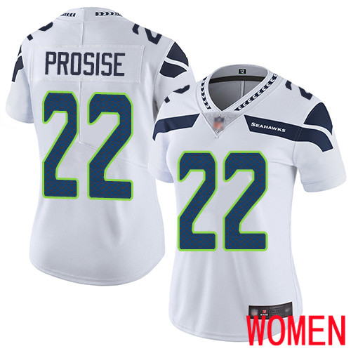 Seattle Seahawks Limited White Women C. J. Prosise Road Jersey NFL Football #22 Vapor Untouchable->seattle seahawks->NFL Jersey